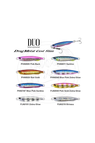 Duo Drag Metal Cast Slim Jig 20Gr. Pja0045 Pink Gold Zebra Glow