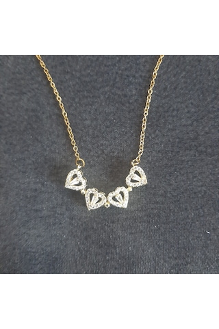 Stainless Steel Çelik Kolye Gold