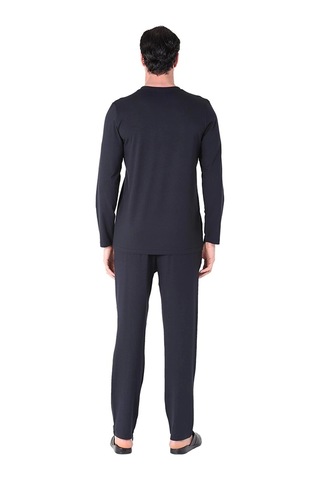 D's Damat 221001 Uzun Kol Pijama Takımı Lacivert