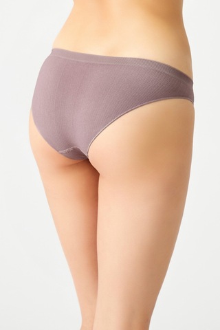 Los Ojos Mor Fitilli Seamless Klasik Külot Ribbed Classic Mor