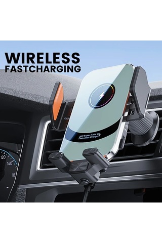 Honeybeeshop Simli 15w Kablosuz Araba Sarj Cihazi Qi Hizli Sarj Otomatik Kelepce Hava Kanali Telefon Tutucu İphone Uyumlu 15 14 13 12
