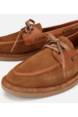 Hotiç Kadın Süet Deri Taba Bağcık Detaylı Günlük Loafer 01ayh320470a340 01ayh320470a340