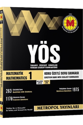 Yös Matematik-1 Konu Özetli Soru Bankası Başlangıç Seviyesi Yös Matematik-1 Konu Özetli Soru Bankası Başlangıç Seviyesi
