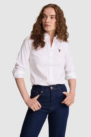 U.S. Polo Assn. Kadın Beyaz Uzun Kollu Basic Gömlek 50333777 Vr013