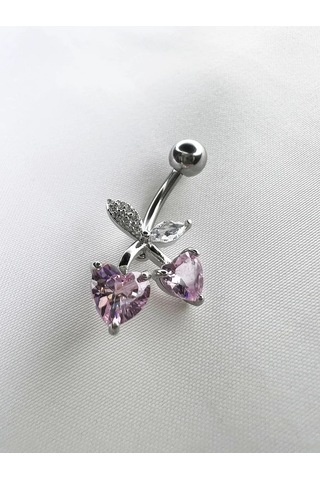 İ&beauty Meyve Karnı Deliği Piercing - Kalpler 434112023 Gümüş