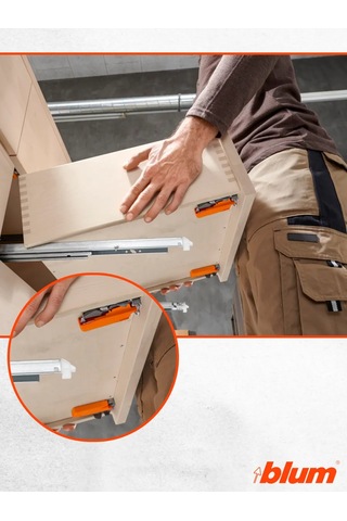 Blum Blum Tandem Raylar İçin Kilitler, Sol Ve Sağ 259123654 Turuncu