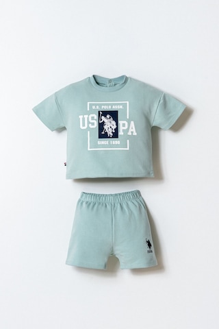 U.s. Polo Assn. Erkek Bebek Yeşil Şort Takım Usb2868-c-v3 Yeşil