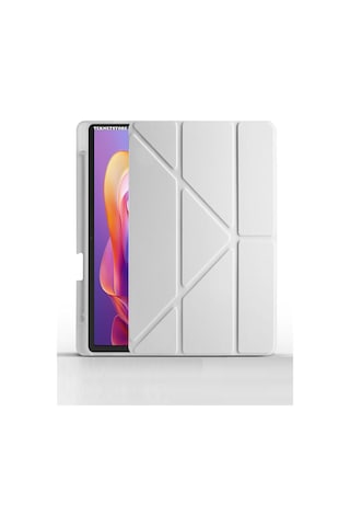 Xiaomi Redmi Pad 2 11 İnç Kılıf Standlı Kalem Bölmeli Akıllı Trifolding Silikon Koruyucu Kapak Siyah