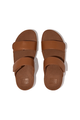 Roncato 592 Light Tan Terlik Kadın Diğer Fv6-090 / 592 Fitflop Lulu Adjustable Leather Slides Kızıl Kahve