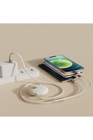 Nettech Gırgır Tipi Plastik 100 Cm Usb To Micro + Lightning + (550832790)
