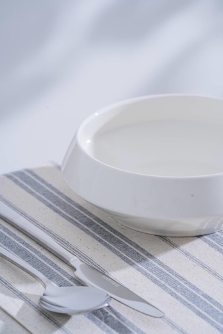 Acar Jea-07387 Rumi Beyaz Porselen 18 Cm Yuvarlak Kase 4 Adet