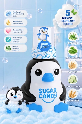 Sugar Candy Yaban Mersini Kokulu Doğal Vegan Çocuk Köpük El Sabunu Nero 350 Ml Paraben İçermeyen Mav