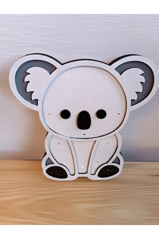 Işıklı Koala Figürü Bebek Masası Dekoru - Işıklı Koyun Detaylı Kreş Dekorasyonu