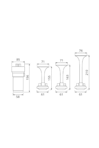 Seger 24 Volt, 82kh Kompresörlü Melodili 3 Krom Boru Korna