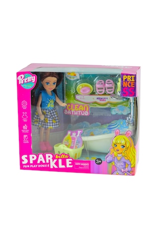 Bella Banyo Seti 8 Parça Oyuncak Bebek