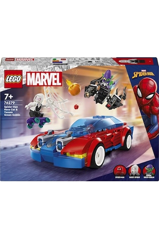 LEGO® Marvel Örümcek Adam Yarış Arabası ve Venom Green Goblin 76279-7+ Yaratıcı Oyuncak Yapım Seti - 227 Parça