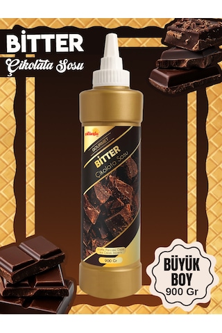 Bitter Çikolata Sos - Waffle & Krep & Pankek& Tatlı & Dondurma & Kruvasan Sos - 900 Gr