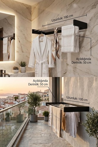 Beauty Vogue Katlanabilir Çamaşır Kurutma Rafı Çok Renkli