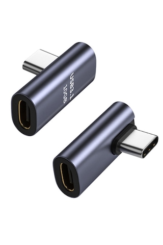 Alfais 6027 Usb Type-c Uzatıcı Çevirici Dönüştürücü Adaptör 90 Derece L Tipi Erkek - Dişi