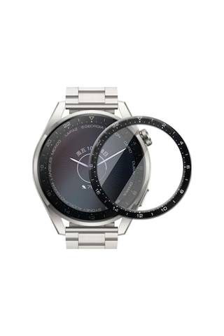 Huawei Watch 3 Pro 3D Full Kaplama Ekran Koruyucu Pet+Pmma (523365533)-Siyah