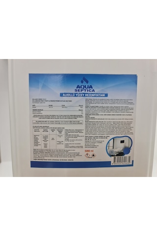 Aqua Tıbbi Amaçlı Dezanfektan 5000ml %96 Etil Alkoll Bazlı
