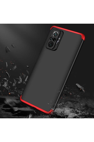 Xiaomi Redmi Note 10 Pro Kılıf Zore Ays Kapak Siyah-Gri
