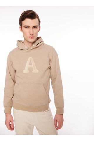 At.p.co Kapüşon Yaka Açık Kahve Erkek Sweatshırt A279f02pf1032- Açık Kahverengi