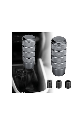 Üniversal 9.5 Cm Jdm Metal Spor Görünümlü Vites Topuzu Aparatlı Alüminyum Alaşım Otomatik-manuel Yarış Vites Kolu Titanyum Gri 00 Şüscaroto Aksesuar Titanyum Gri