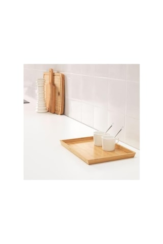 Bambu Kare Tepsi 25x33 Cm Sunum Tepsi 15cm