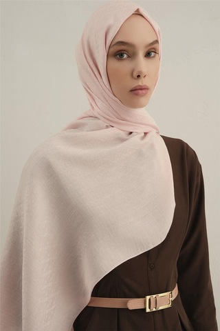 Armine Lyocell Naia Üçgen Monogram Şal 5 39 Pembe