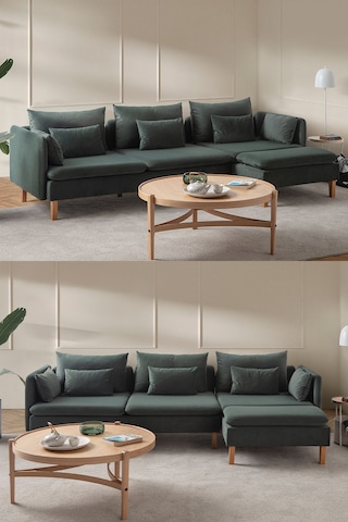 Flexy Köşe Koltuk Takımı Yeşil