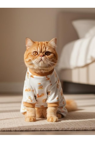 Bejjy Pamuklu Kedi Tulum Pijama