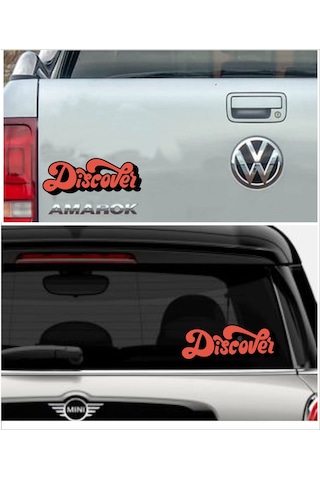 Discover Sticker - 4x4 Off Road Adventure Kamp Avcı Sticker - Araba Oto Cam Karavan Motosiklet Sticker - 00050 12x4 Cm