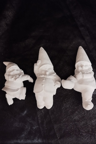 Ham Üçlü Noel Baba Teraryum Obje Saksı Süsü Dekoratif Obje 3 Adet
