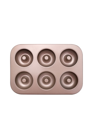 Adet Donut Pişirme Tepsisi Karbon Çelik Donut Kalıbı Tabak Poşet Kalıbı Altın