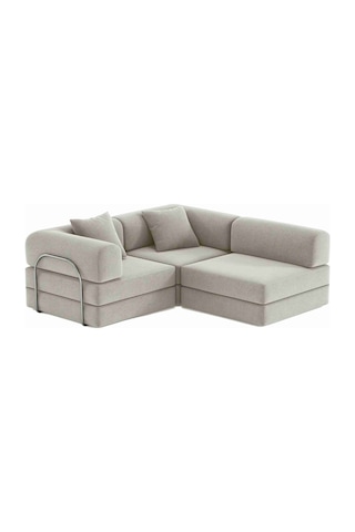 Nera L Koltuk Modern Ve Şık - Ergonomik Ve Konforlu Tasarım - Pufidik Koltuk Krem