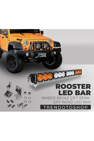 Off Road Rooster 55cm 120w Turuncu Beyaz Led Bar