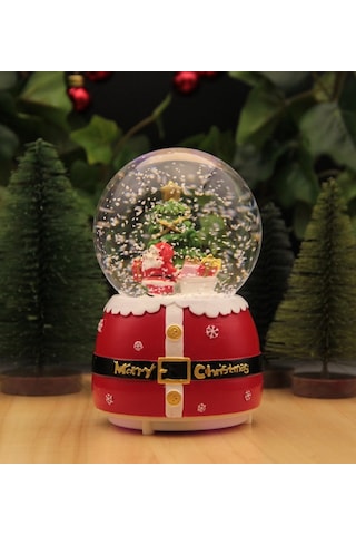 Hediyebiziz  Yılbaşı Kar Küresi Noel Işıklı Ve Müzikli Christmas Noel Baba 6