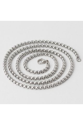 Chavin Gri 75 Cm. 4 Mm. Erkek Çelik Zincir Dh02 (478255523)