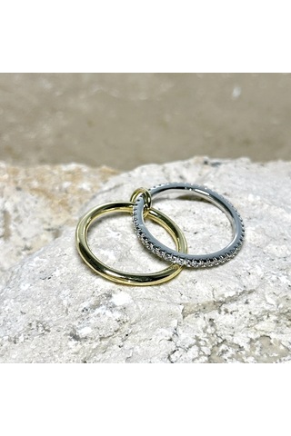2'li Gold-silver Yüzük Çok Renkli
