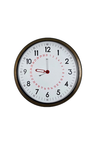 Eskitme Takvimli 52 X 52 Cm Metal Duvar Saati Diğer