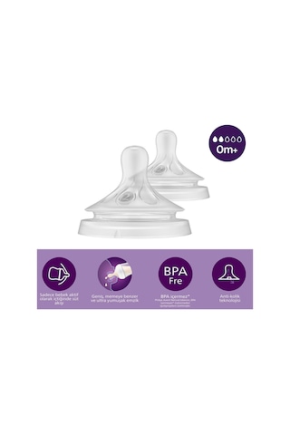 Philips Avent Natural Response 2'li Biberon Emziği 2 Numara +0 Ay PAV-SCY96202
