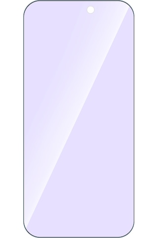 Yunboo İphone 15 Pro Max 6.7'' Mavi Işık Koruyucu Ultra Net Tam Kaplama Çizilmeye Dayanıklı Cam Ekran Koruyucu Gümüş