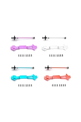 Youtek Wltoys 1/14 144001 İçin Alüminyum Orta Şaft Ve 2. Kat Plaka Yükseltme Seti Kırmızı