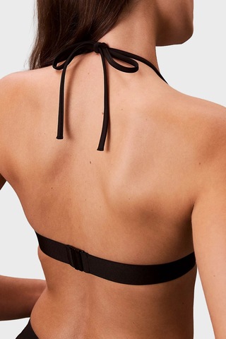 Calvin Klein Logolu Bağlamalı Üçgen Bikini Üstü Lv00q61222ub1 Bayan Bikini Üstü Lv00q61222 Ub1 Siyah