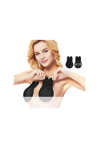 Toptanfoni Göğüs Ucu Kapatıcı Ve Dikleştirici Hayalet Sütyen Siyah