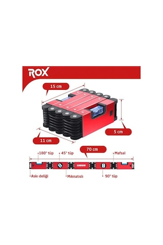 Rox Katlanır Su Terazısı 70cm