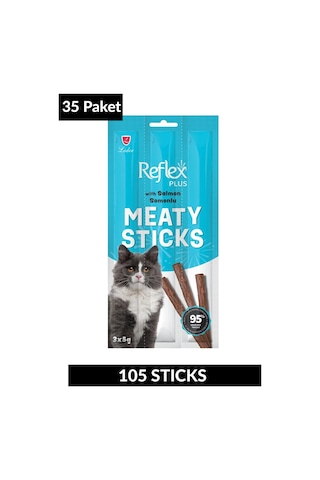 Meaty Sticks Somonlu Kedi Ödül Çubuğu 3x5gr Otuzbeş Paket