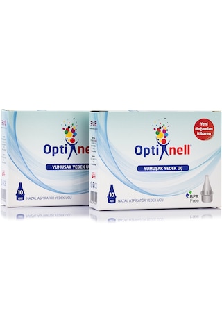 Optinell Yumuşak Uçlu Burun Aspiratörü Yedek Ucu 2 x 10'lu