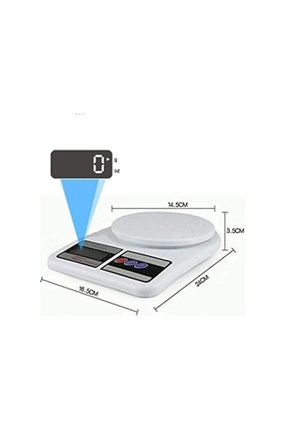 Mutfak Tartısı, Elektronik Hassas Mutfak Terazisi, Dijital Mutfak Tartısı, Mutfak Terazisi, 10 Kg 1 Gr Hassasiyet, Dara Özelliği, Sf-400 Açık Bej 34146927